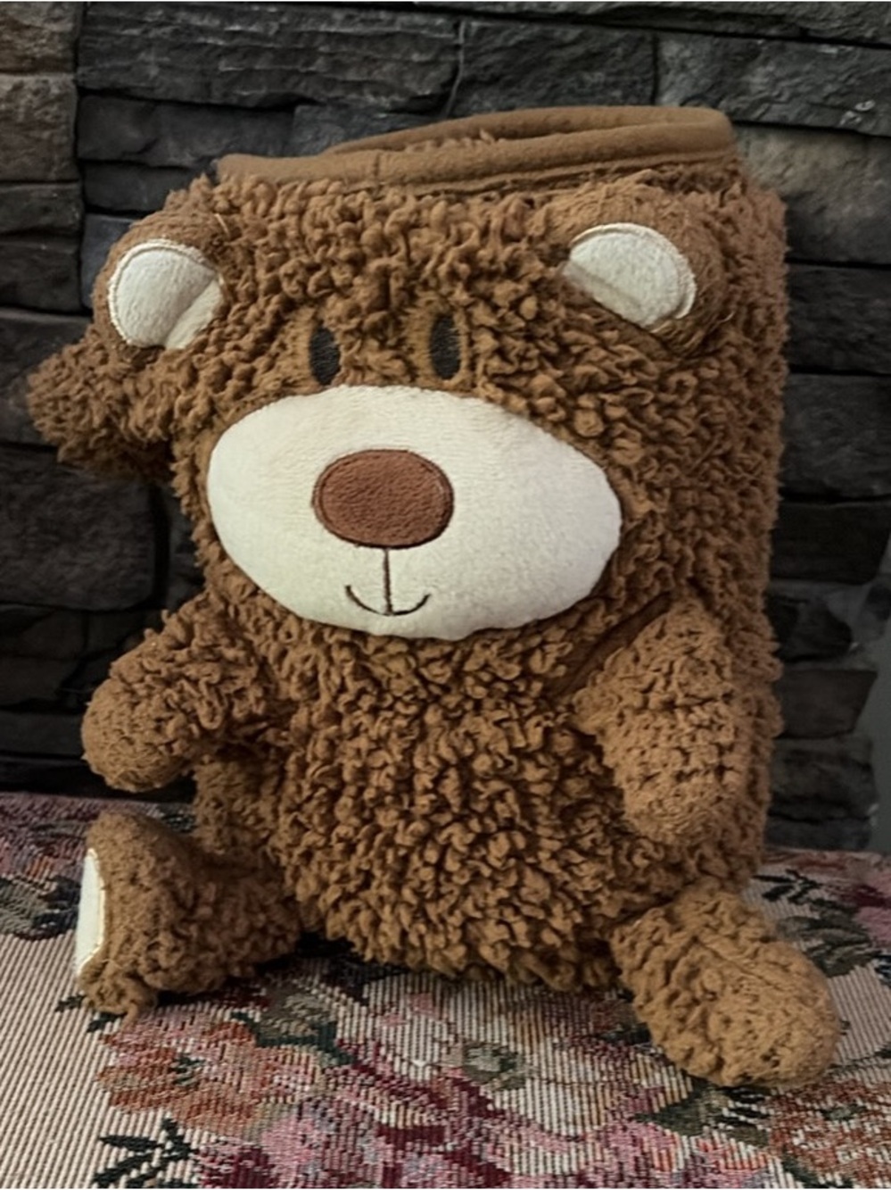 Plush Brown Bear Decorative Throw Pillow
